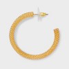 Textured Hoop Earrings - A New Day™ Metallic Gold: Hypoallergenic, Nickel-Free, Post Closure - 3 of 3