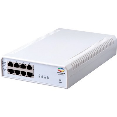 Microsemi 4-Port PoE Midspan, 10/100/1000BaseT, AC Input - 240 V AC Input - 55 V DC Output - 4 10/100/1000Base-T Input Port(s)