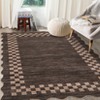 Washable Modern Scalloped Border Bedroom Living Room Rugs, Low Pile Non Slip Floor Carpet for Home - 3 of 4