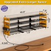 Hausource 12-Slot Power Tool Organizer Storage Racks with Pegboard, 4-Tier Drill Rack & Power Strip - 2 of 4