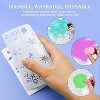 Aoibox 3 Pack Christmas Snowflake Stencil Set Reusable Plastic Templates 14.8x10.2in 10.2x7in 5x7in for Window Wall Card DIY - 3 of 4