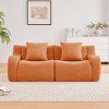 82.7" Modular Teddy Sofa with Curved Armrest, Plush 2 Seater Sectional Sofa Couch, No Assembly Needed-3irtyhousy - 2 of 4