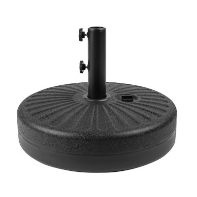 Black Adjustable Round Plastic Umbrella Base Stand