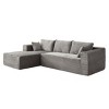 110" Modern Modular Corduroy Sectional Sofa with Chaise Lounge, L-Shaped Couch with Deep Seats for Living Room or Bedroom – The Pop Home - 2 of 4