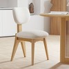 Pexfix White Linen Upholstered Dining Chairs Set of 2 - 2 of 4