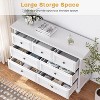 Senfot Dresser with 7 Drawers, Vintage Style Chest of Drawers, Storage Cabinet with Metal Handles for Bedroom, Living Room, Hallway, White - image 2 of 4