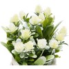 Juvale White Artificial Flowers with Vase, Flower Decorations for Bathroom, Fake Faux Plants with Small White Vase, 3.5 x 6 In - 4 of 4