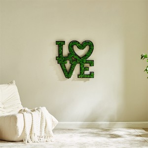 Gulches LOVE Letter Art Moss Wall Decor - Eco-Friendly & Charming Accent - 1 of 4