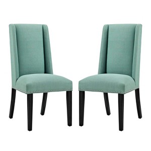 Modway Baron Dining Chair Fabric Set of 2 - Laguna - 1 of 4