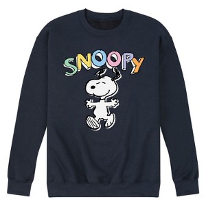 Men's - Peanuts - Snoopy Sketchy Graphic Fleece Sweatshirt - 1 of 4