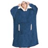 Inhand Gray Fuzzy Wearable Hoodie Blanket - Oversized Cozy Polyester Sweatshirt for Women, One Size Fits All - The Perfect Warm Gift - 2 of 4