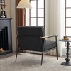 Modern Lounge Chair Arm Chair, Accent Upholstered Reading Side Chair With Metal Frame - 4 of 4