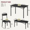 Dining Table Set for 4 with Upholstered Bench and 2 Chairs, Rectangular Dining Room Table Set for 4 for Small Space, Apartment, Dinner - 2 of 4