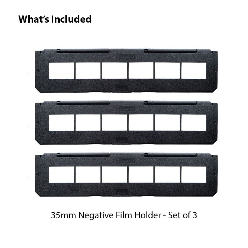 Magnasonic Long Tray Negative Film Holder for 35mm Compatible Film Scanners, Holds 6 Frames, Easy to Use - Set of 3 - Black, 2 of 9