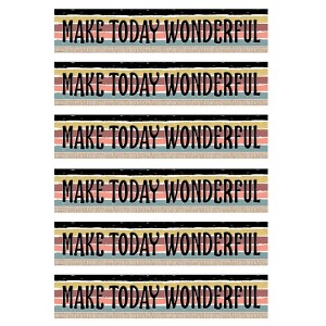 Teacher Created Resources® Wonderfully Wild Make Today Wonderful Banner, 8" x 39", Pack of 6 - 1 of 3