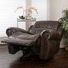 43.25" Wide Faux Leather Manual Glider Recliner Chair, Oversized Reclining Lounge Chair for Living Room, Home Theater, or Study - 4 of 4