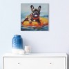 Madison Park 16"x16" Beach Playful Lively Dogs Print Canvas Wall Decor Art Blue - 2 of 4