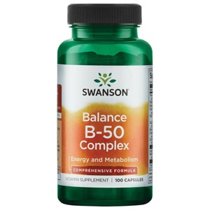 Swanson Balance B-50 Complex, Promotes Energy & Overall Wellness (100 Vegan Capsules) - 1 of 3