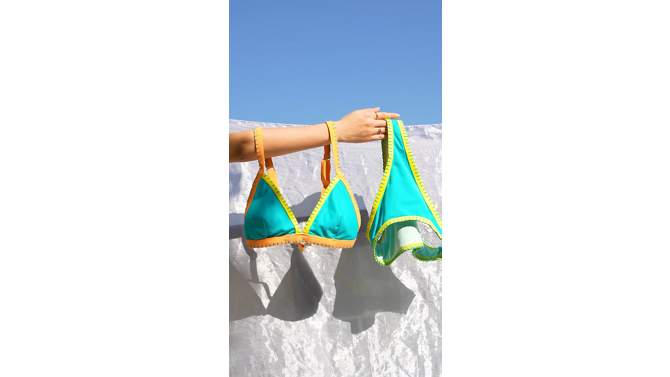 Women's Color Block Back Hook Bikini Set Swimsuit -Cupshe, 2 of 7, play video