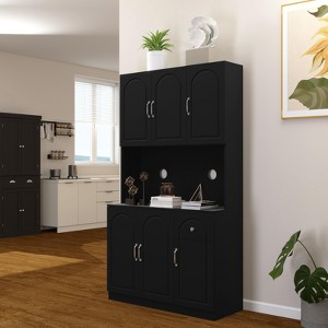 NicBex Modern 71" Freestanding Buffet Cabinet with Storage, Pantry Cabinet Sideboard Cabinet with Microwave Stand for Kitchen/Living Room - 1 of 4