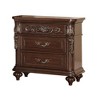 Traditional Antique Walnut 1pc Nightstand Bedroom Furniture Cherry Veneer 2-Drawers Hanging Pull Bedside Table - 3 of 4
