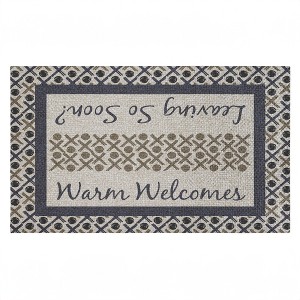Stupell Industries Warm Welcome & Leaving Soon Printed Outdoor Imitation Sisal Floor Mat, design by Arrolynn Weiderhold - 1 of 4