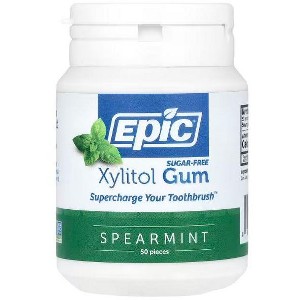 Epic Dental, Xylitol Gum, Sugar Free, Spearmint, 50 Pieces - 1 of 2