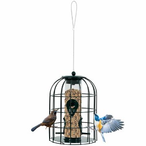 Costway Squirrel-proof Caged Tube Wild Bird Feeder Outdoor Metal Seed Guard Deterrent - 1 of 4