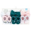 Hudson Baby Infant Girls Headband and Socks Giftset, Teal Pink, One Size - 2 of 4