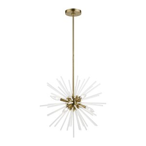 Livex Lighting Uptown 6 - Light Pendant in  Antique Brass - 1 of 4
