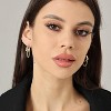 Gold Chain Earrings for Women Trendy Dainty 925 Sterling Silver Post 14k Gold Plated Chain Tassel Dangle Hoop Earrings for Gifts - 2 of 4