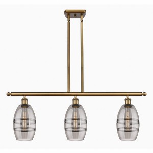 Vaz - 3 Light Stem Hung Island In Industrial Style-8.63 Inches Tall and 36 Inches Wide - 1 of 1