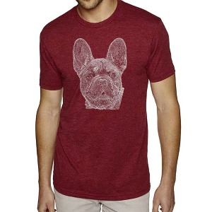 LA Pop Art Men's Premium Blend Word Art T-shirt - French Bulldog - 1 of 4