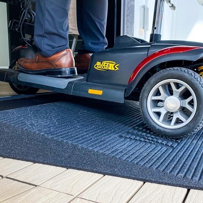Black 2.5" Rubber Angled Entry Welcome Mat
