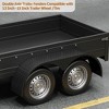 2 PCS Tandem Trailer Fenders Double Axle Fit for 13-15 Inch Wheels, 66" x 9.1" x 20" Teardrop Enclosed Trailer Fenders for Car Hauler Trailer - 4 of 4