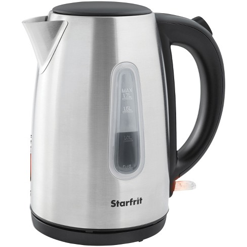 Brentwood 1500 Watt Stainless Steel 1.7 Liter Electric Kettle with 5  Temperature Presets in Silver