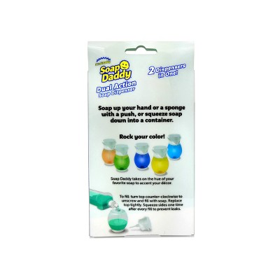 Dual Action Clear Plastic Soap Dispenser for Kitchen