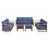 Gymojoy 7 Pieces Outdoor Sofa Swivel Chair Ottoman with Patio Chair Set - 3 of 4