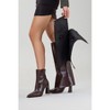 Aja - Burgundy Block Heel Convertible Knee High Boot (Women) | Prologue Shoes - 2 of 4