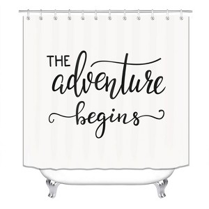 The Adventure Begins Shower Curtains for Bathroom Waterproof Fabric Bath Curtain Durable Soft Stylish Bathroom Decor 72x72 Inch - 1 of 1