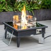 LeisureMod Walbrooke Patio Square Fire Pit and Tank Holder with Slats Design - image 3 of 4