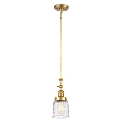 Bell - 1 Light Stem Hung Tiltable Mini Pendant In Industrial Style-14 Inches Tall and 5 Inches Wide