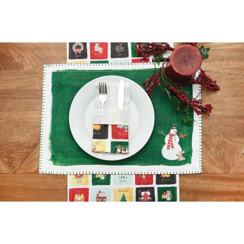 C&F Home Snowman Alphabet Printed Placemat Set of 6, 3 of 5