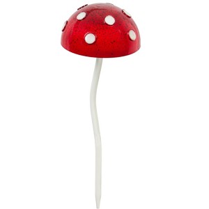 Evergreen 12.5"H Glow in the Dark Mushroom Plant Pick, Red - 1 of 2