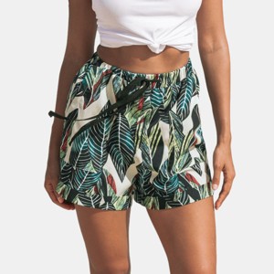 Women's Tropical Drawstring Straight Leg Shorts - Cupshe - 1 of 4