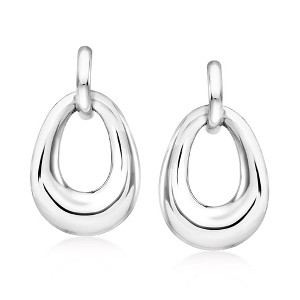 Ross-Simons Sterling Silver Oval Drop Earrings - 1 of 4