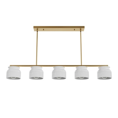 Hunter Fans 7" Harlowe Ceiling Light Luxe Gold Finish - 5 Bulb Island Fixture for Modern Indoor Spaces