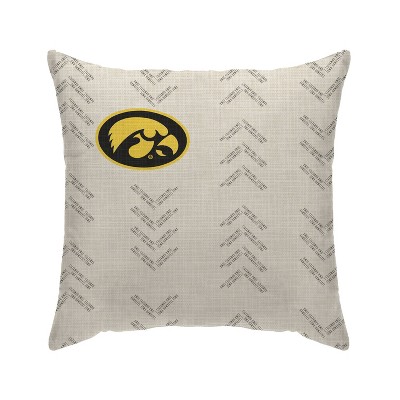 NCAA Iowa Hawkeyes Wordmark Decorative Throw Pillow