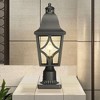 Syemin Outdoor Wall Lights Lamp Post Light Fixture, Waterproof Aluminum Housing with Glass, Black, 7.50"*7.50"*20.20" - 2 of 4