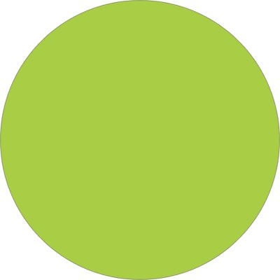 Tape Logic Removable Labels 2" Circle Fluorescent Green 500 /Roll DL1390FG